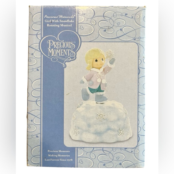 ❄️ Precious Moments 2008 Girl With Snowflake Rotating Musical Figurine | 990012 - Picture 5 of 8